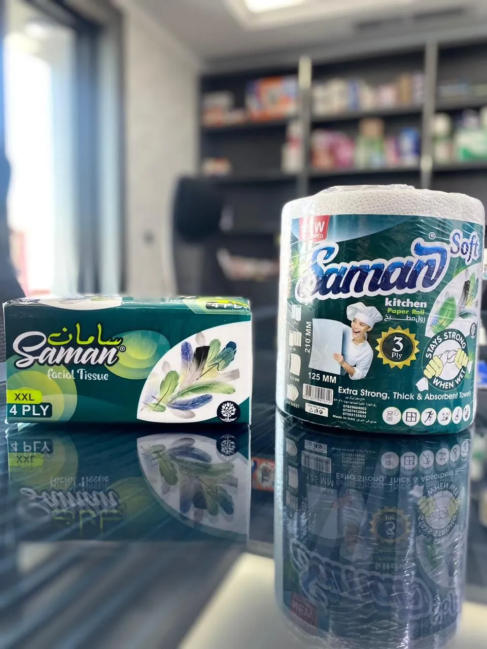 Saman tissues & toilet rolls