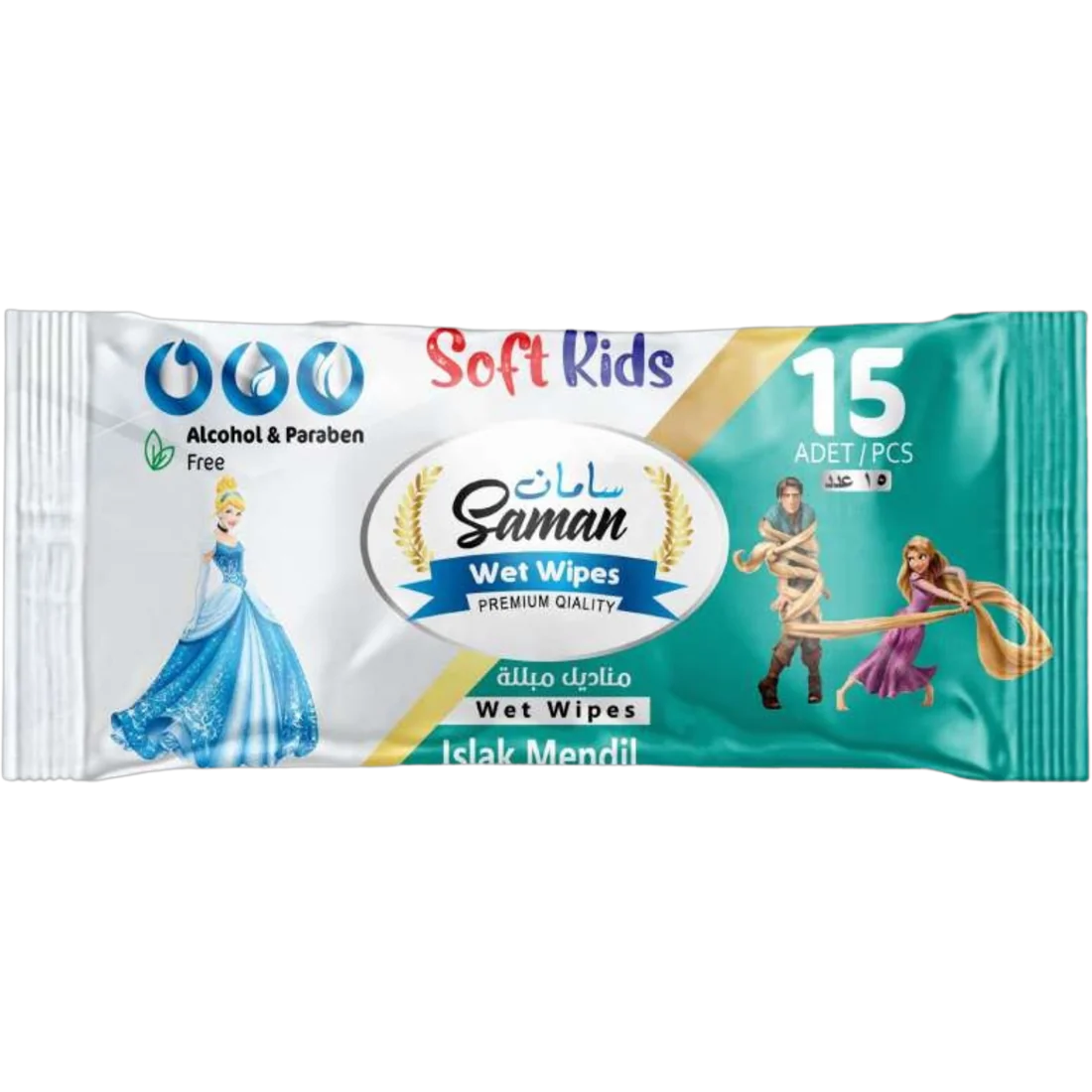 Saman Soft Kids Wet Wipes — 15 — 3